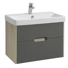 Тумба с раковиной Акватон Оливия, 1A2543K0OLUG0, 70 см, подвесная, цвет грей/дуб ойстер