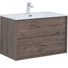 Тумба под раковину Aquanet Lino 80 см, 287543, цвет дуб веллингтон