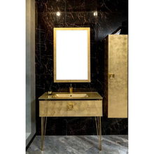 Тумба под раковину Armadi Art Lucido, 100 см, напольная, цвет золото, 770-100-Foil