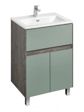 Тумба под раковину Акватон Форест 60 см напольная, дуб рошелье/сумеречный голубой, 1A278201FR9C0