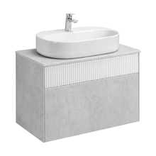 Тумба с раковиной Акватон Марбл 100, подвесная, слэйт/белый матовый, 1A2763K3MH4C0