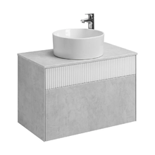 Тумба с раковиной Акватон Марбл 80, подвесная, слэйт/белый матовый, 1A2762K2MH4C0