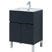 Тумба под раковину Aquanet Алвита New 60 см, напольная, цвет антрацит матовый, 277547