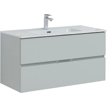 Тумба под раковину Aquanet Алвита New 100 см, подвесная, цвет серый матовый, 277520
