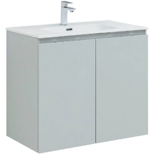Тумба под раковину Aquanet Алвита New 80 см, подвесная, 2 дверцы, цвет серый матовый, 277528