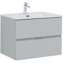 Тумба под раковину Aquanet Алвита New 70 см, подвесная, цвет серый матовый, 303907