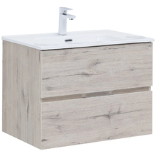 Тумба под раковину Aquanet Алвита New 70 см, подвесная, цвет дуб веллингтон белый, 303910