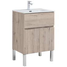 Тумба под раковину Aquanet Алвита New 60 см, напольная, цвет дуб веллингтон белый, 277549