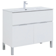Тумба под раковину Aquanet Алвита New 100 см, напольная, цвет белый матовый, 277554