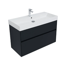 Тумба под раковину Aquanet Бруклин 100 см, подвесная, антрацит матовый, 00310139