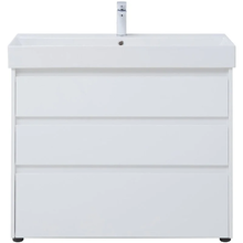 Тумба под раковину Aquanet Nova Lite, напольная, 100 см, цвет белый глянец, 302478