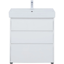 Тумба под раковину Aquanet Nova Lite, напольная, 75 см, цвет белый глянец, 302472