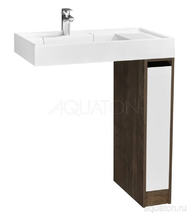 Тумба под раковину Акватон Лондри 20 см под стиральную машину, дуб кантри, белый, 1A2671K2LHDY0