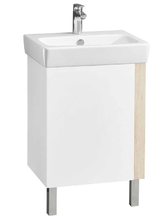 Тумба с раковиной Акватон Кантри 50 см напольная, белый, дуб верона, 1A2576K0AHB20