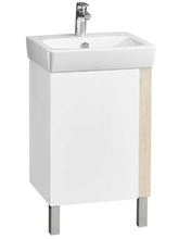 Тумба с раковиной Акватон Кантри 50 см напольная, белый, дуб верона, 1A2578K0AHB20