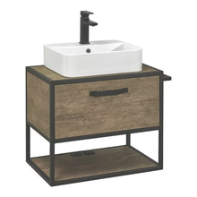 Тумба с раковиной Акватон Лофт Фабрик 65 см подвесная, раковина квадратная, дуб кантри, 1A2423K2LTDY0