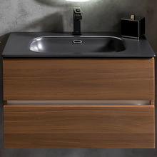 Тумба под раковину Armadi Art Vallessi 80 см подвесная, dark oak, 837-080-D