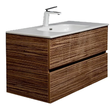 Тумба под раковину Armadi Art Vallessi 100 см подвесная, зебрано, 837-100-Z