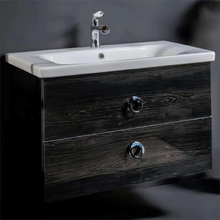 Тумба под раковину Armadi Art NeoArt 80 см подвесная, black wood, 830-080-BW