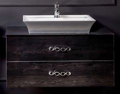 Тумба под раковину Armadi Art NeoArt 100 см подвесная, black wood, 831-100-BW