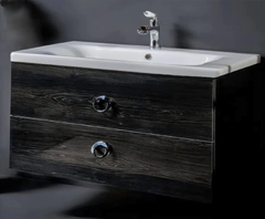 Тумба под раковину Armadi Art NeoArt 100 см подвесная, black wood, 830-100-BW
