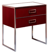 Тумба под раковину Armadi Art Monaco 80 см, напольная, бордовый, хром, 866-080-RCR