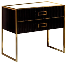 Тумба под раковину Armadi Art Monaco 100 см, напольная, черный, золото, 866-100-BG