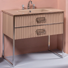 Тумба под раковину Armadi Art Monaco 100 см, напольная, капучино, хром, 866-100-CPCR