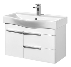 Тумба под раковину Акватон Беверли 80 см, подвесная, белый, 1A235501BV010