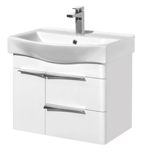 Тумба под раковину Акватон Беверли 65 см, подвесная, белый, 1A235301BV010