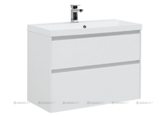 Тумба под раковину Aquanet Гласс 100 00235664, цвет белый