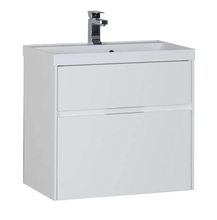 Тумба под раковину Aquanet Латина 60 (2 ящика) 00179934, цвет фасада белый