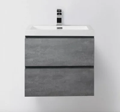 Тумба под раковину BelBagno LUCE-600-2C-SO-SCM, 60 х 48 х 50 см, цвет серый (stucco cemento)