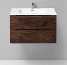 Тумба под раковину BelBagno Etna-800-2C-SO-RW-P 80 см подвесная, цвет темный дуб (rovere moro)
