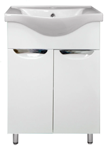 Тумба с раковиной Loranto Стиль 55 см напольная, раковина Basic 55, белый, CS00069264