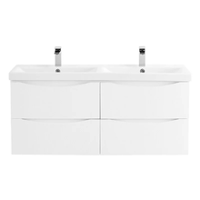 Тумба под раковину BelBagno Marino 120 см, подвесная, цвет Bianco Lucido, Marino-Cer-1200-4C-SO-2-BL-P
