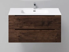 Тумба под раковину BelBagno Etna ETNA-900-2C-SO-RW-P 90 см, подвесная, цвет темный дуб (rovere moro)