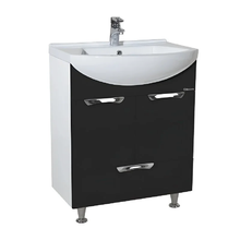 Тумба под раковину Bellezza Альфа 55, напольная, черный, 4638808070046