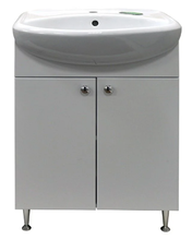 Тумба с раковиной Loranto Моника New 55 см напольная, раковина Арго 55, белый, CS00076239