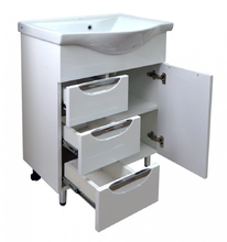 Тумба с раковиной Loranto Стиль 60/3 см напольная, раковина Basic 60, белый, CS00070537