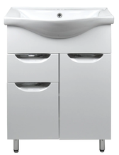 Тумба с раковиной Loranto Стиль 60/1 см напольная, раковина Basic 60, белый, CS00070392