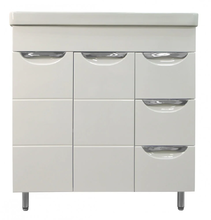 Тумба с раковиной Loranto Стиль 80/3 Соло 80 см напольная, раковина Monte 80, белый, CS00070757