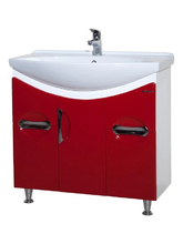 Тумба под раковину Bellezza Лагуна 85, напольная, красный, 4632114110038