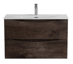 Тумба под раковину BelBagno Marino-Cer-Mini-800-2C-SO-RNG-P, 80 см, подвесная, Rovere Nature Grigio