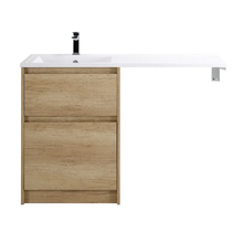 Тумба под раковину BelBagno Kraft-Lvd 58, напольная для установки со стиральной машиной, цвет Rovere Nebrasca Nature, Kraft-LVD-580/1200-2C-PIA-RNN