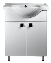 Тумба с раковиной Loranto София 60 см напольная, раковина Teo 60, белый, CS00073483