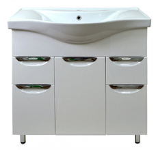 Тумба с раковиной Loranto Стиль 80/2 см напольная, раковина Basic 80, белый, CS00070446