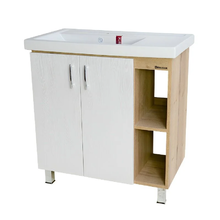 Тумба под раковину Bellezza Рона 80, напольная, натуральный дуб/белый, правая, 4634113030508