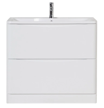 Тумба под раковину BelBagno Acqua-1000 ACQUA-1000-2C-PIA-BL, 100 см, цвет Bianco Lucido