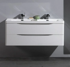 Тумба под двойную раковину BelBagno ANCONA-N-1200-2C-SO-2-BL 120 см, белый глянцевый